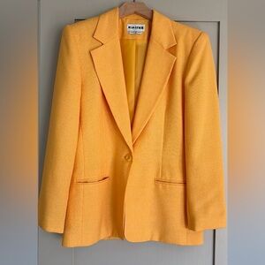 Joan Leslie Sunny Yellow Blazer Womens 10 Vintage